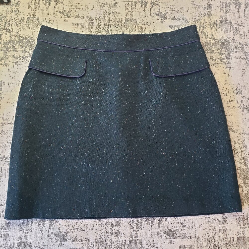 Cath Kidston London Dark Blue Tweed with multicolour fully lined skirt